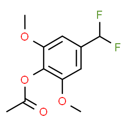 ChemSpider 2D Image | 4-(Difluoromethyl)-2,6-dimethoxyphenyl acetate | C11H12F2O4