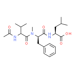 ChemSpider 2D Image | N-Acetylvalyl-N-methyl-D-phenylalanyl-L-leucine | C23H35N3O5