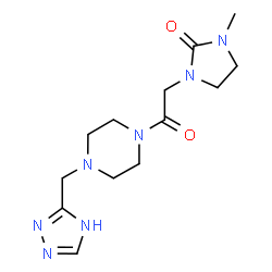 ChemSpider 2D Image | 1-Methyl-3-{2-oxo-2-[4-(4H-1,2,4-triazol-3-ylmethyl)-1-piperazinyl]ethyl}-2-imidazolidinone | C13H21N7O2