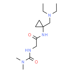 ChemSpider 2D Image | N-{1-[(Diethylamino)methyl]cyclopropyl}-N~2~-(dimethylcarbamoyl)glycinamide | C13H26N4O2