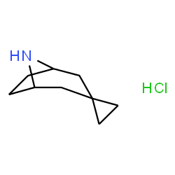 ChemSpider 2D Image | 8-Azaspiro[bicyclo[3.2.1]octane-3,1'-cyclopropane] hydrochloride (1:1) | C9H16ClN