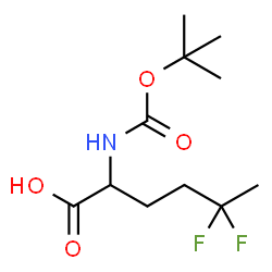 ChemSpider 2D Image | 5,5-Difluoro-N-{[(2-methyl-2-propanyl)oxy]carbonyl}norleucine | C11H19F2NO4