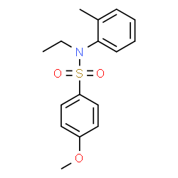 ChemSpider 2D Image | N-Ethyl-4-methoxy-N-o-tolyl-benzenesulfonamide | C16H19NO3S