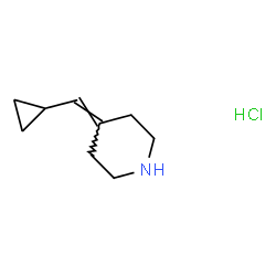 ChemSpider 2D Image | 4-(Cyclopropylmethylene)piperidine hydrochloride (1:1) | C9H16ClN