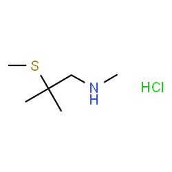 ChemSpider 2D Image | N,2-Dimethyl-2-(methylsulfanyl)-1-propanamine hydrochloride (1:1) | C6H16ClNS