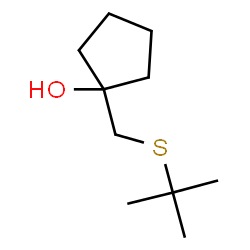 ChemSpider 2D Image | 1-{[(2-Methyl-2-propanyl)sulfanyl]methyl}cyclopentanol | C10H20OS