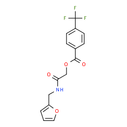 ChemSpider 2D Image | 2-[(2-Furylmethyl)amino]-2-oxoethyl 4-(trifluoromethyl)benzoate | C15H12F3NO4