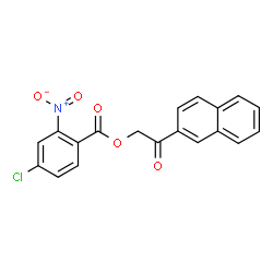 ChemSpider 2D Image | 2-(2-Naphthyl)-2-oxoethyl 4-chloro-2-nitrobenzoate | C19H12ClNO5