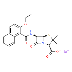 ChemSpider 2D Image | nafcillin sodium anhydrous | C21H21N2NaO5S