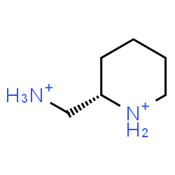 ChemSpider 2D Image | (2S)-2-(Ammoniomethyl)piperidinium | C6H16N2