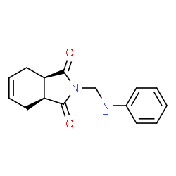 ChemSpider 2D Image | (3aR,7aS)-2-(Anilinomethyl)-3a,4,7,7a-tetrahydro-1H-isoindole-1,3(2H)-dione | C15H16N2O2