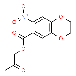 ChemSpider 2D Image | 2-Oxopropyl 7-nitro-2,3-dihydro-1,4-benzodioxine-6-carboxylate | C12H11NO7