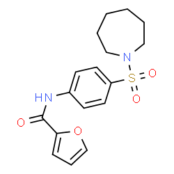 ChemSpider 2D Image | N-[4-(1-Azepanylsulfonyl)phenyl]-2-furamide | C17H20N2O4S