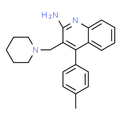 ChemSpider 2D Image | 4-(4-Methylphenyl)-3-(1-piperidinylmethyl)-2-quinolinamine | C22H25N3