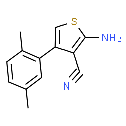 ChemSpider 2D Image | 2-Amino-4-(2,5-dimethylphenyl)-3-thiophenecarbonitrile | C13H12N2S