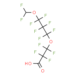 ChemSpider 2D Image | 3-[3-(Difluoromethoxy)-1,1,2,2,3,3-hexafluoropropoxy]-2,2,3,3-tetrafluoropropanoic acid | C7H2F12O4
