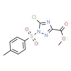ChemSpider 2D Image | methyl 5-chloro-1-(4-methylbenzenesulfonyl)-1H-1,2,4-triazole-3-carboxylate | C11H10ClN3O4S