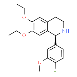 ChemSpider 2D Image | (1S)-6,7-Diethoxy-1-(4-fluoro-3-methoxyphenyl)-1,2,3,4-tetrahydroisoquinoline | C20H24FNO3