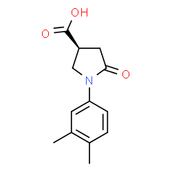 ChemSpider 2D Image | (3S)-1-(3,4-Dimethylphenyl)-5-oxo-3-pyrrolidinecarboxylic acid | C13H15NO3