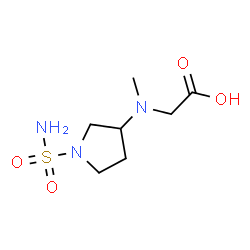 ChemSpider 2D Image | N-Methyl-N-(1-sulfamoyl-3-pyrrolidinyl)glycine | C7H15N3O4S