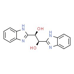 ChemSpider 2D Image | (1R,2R)-1,2-Bis(1H-benzimidazol-2-yl)-1,2-ethanediol | C16H14N4O2