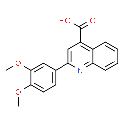 ChemSpider 2D Image | 2-(3,4-Dimethoxyphenyl)-4-quinolinecarboxylic acid | C18H15NO4
