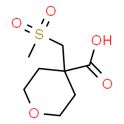 ChemSpider 2D Image | 4-[(Methylsulfonyl)methyl]tetrahydro-2H-pyran-4-carboxylic acid | C8H14O5S