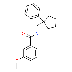 ChemSpider 2D Image | 3-Methoxy-N-[(1-phenylcyclopentyl)methyl]benzamide | C20H23NO2