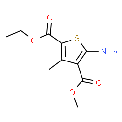 ChemSpider 2D图像| 2-乙基4-甲基5-氨基-3-甲基-2,4-噻吩二羧酸盐| C10H13NO4S