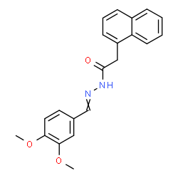 ChemSpider 2D Image | N'-(3,4-Dimethoxybenzylidene)-2-(1-naphthyl)acetohydrazide | C21H20N2O3