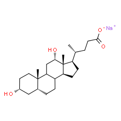 ChemSpider 2D Image | Sodium (3alpha,5beta,8xi,9xi,12alpha)-3,12-dihydroxycholan-24-oate | C24H39NaO4