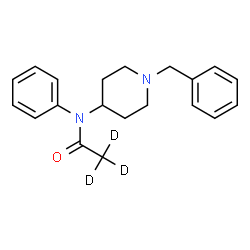 ChemSpider 2D Image | N-(1-Benzyl-4-piperidinyl)-N-phenyl(~2~H_3_)acetamide | C20H21D3N2O