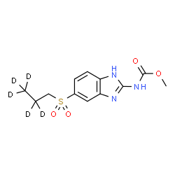 ChemSpider 2D Image | Methyl {5-[(2,2,3,3,3-~2~H_5_)propylsulfonyl]-1H-benzimidazol-2-yl}carbamate | C12H10D5N3O4S