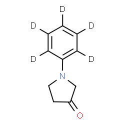 ChemSpider 2D Image | 1-(~2~H_5_)Phenyl-3-pyrrolidinone | C10H6D5NO