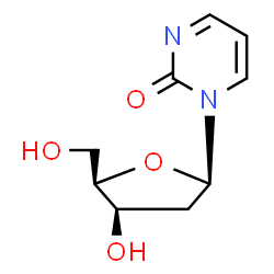 ChemSpider 2D Image | 1-(2-Deoxy-beta-D-threo-pentofuranosyl)-2(1H)-pyrimidinone | C9H12N2O4