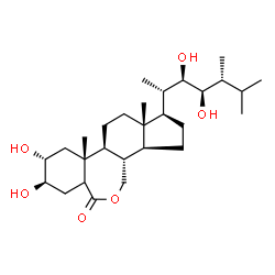 ChemSpider 2D Image | (5R,6R,7aR,7bS,9aS,10R,12aS,12bS)-10-[(2S,3R,4R,5R)-3,4-Dihydroxy-5,6-dimethyl-2-heptanyl]-5,6-dihydroxy-7a,9a-dimethylhexadecahydro-3H-benzo[c]indeno[5,4-e]oxepin-3-one | C28H48O6