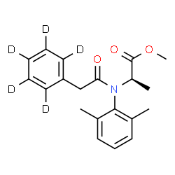 ChemSpider 2D Image | Methyl N-(2,6-dimethylphenyl)-N-[(~2~H_5_)phenylacetyl]-D-alaninate | C20H18D5NO3