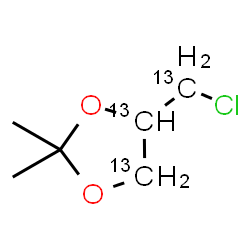 ChemSpider 2D Image | 4-[Chloro(~13~C)methyl]-2,2-dimethyl(4,5-~13~C_2_)-1,3-dioxolane | C313C3H11ClO2