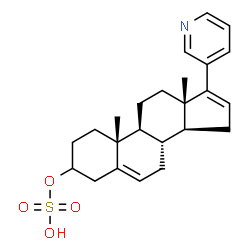 ChemSpider 2D Image | 17-(3-Pyridinyl)androsta-5,16-dien-3-yl hydrogen sulfate | C24H31NO4S