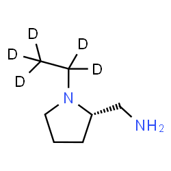 ChemSpider 2D Image | 1-[(2S)-1-(~2~H_5_)Ethyl-2-pyrrolidinyl]methanamine | C7H11D5N2