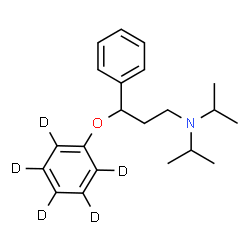 ChemSpider 2D Image | N,N-Diisopropyl-3-phenyl-3-[(~2~H_5_)phenyloxy]-1-propanamine | C21H24D5NO