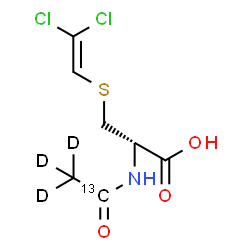 ChemSpider 2D Image | S-(2,2-Dichlorovinyl)-N-(1-~13~C,~2~H_3_)ethanoyl-D-cysteine | C613CH6D3Cl2NO3S