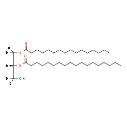 ChemSpider 2D Image | (2R)-1-Hydroxy-3-(palmitoyloxy)(~2~H_5_)-2-propanyl stearate | C37H67D5O5
