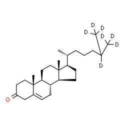 ChemSpider 2D Image | (25,26,26,26,27,27,27-~2~H_7_)Cholest-5-en-3-one | C27H37D7O