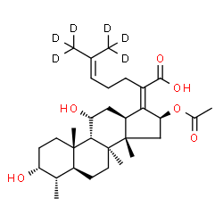 ChemSpider 2D Image | Fusidic Acid-d6 | C31H42D6O6