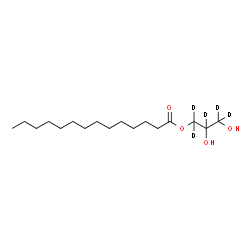 ChemSpider 2D Image | 2,3-Dihydroxy(~2~H_5_)propyl myristate | C17H29D5O4