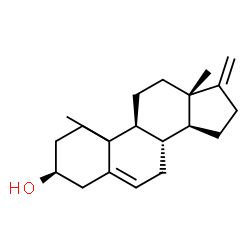 ChemSpider 2D Image | (3beta,10xi)-17-Methyleneandrost-5-en-3-ol | C20H30O