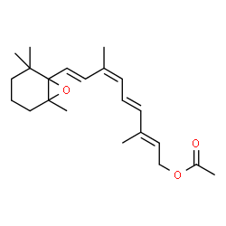 ChemSpider 2D Image | (2E,4E,6Z,8E)-3,7-Dimethyl-9-(2,2,6-trimethyl-7-oxabicyclo[4.1.0]hept-1-yl)-2,4,6,8-nonatetraen-1-yl acetate | C22H32O3