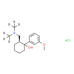ChemSpider 2D Image | (1R,2S)-2-({Bis[(~2~H_3_)methyl]amino}methyl)-1-(3-methoxyphenyl)cyclohexanol hydrochloride (1:1) | C16H20D6ClNO2