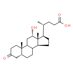 ChemSpider 2D Image | (5beta,8xi,9xi,12alpha)-12-Hydroxy-3-oxocholan-24-oic acid | C24H38O4